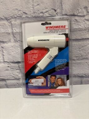 New Vintage Windmere Mini Travel Hair Dryer - White